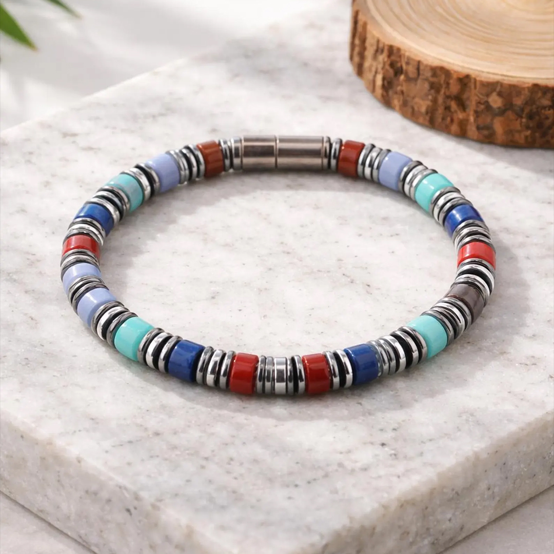 Diabetes Awareness Multi Bead Bracelet