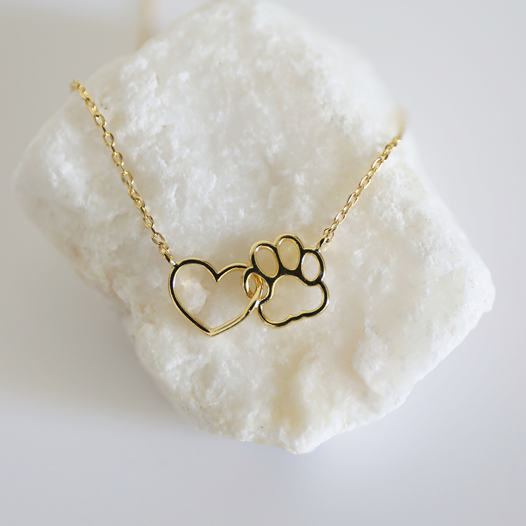 Dog In Heaven Paw Necklace