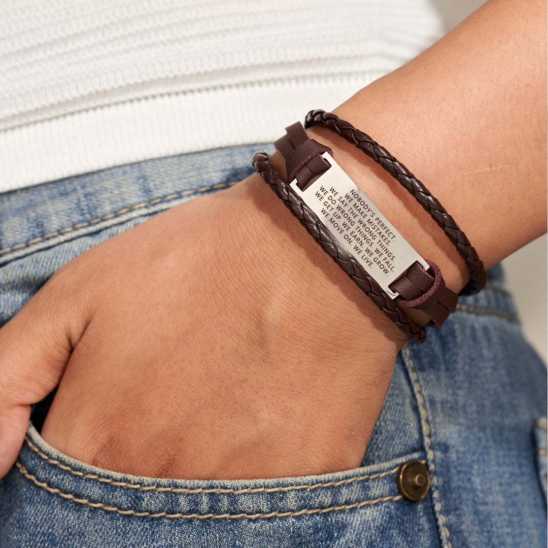 Embrace Imperfections Mindful Woven Bracelet