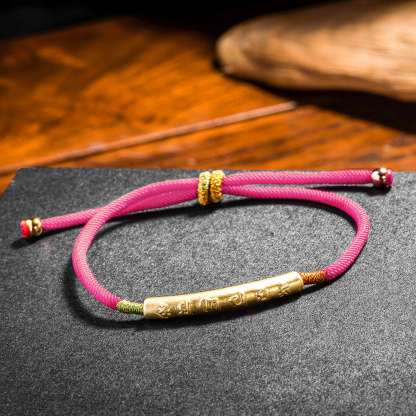 Tibetan Pink String Bracelet for Healing & Hope