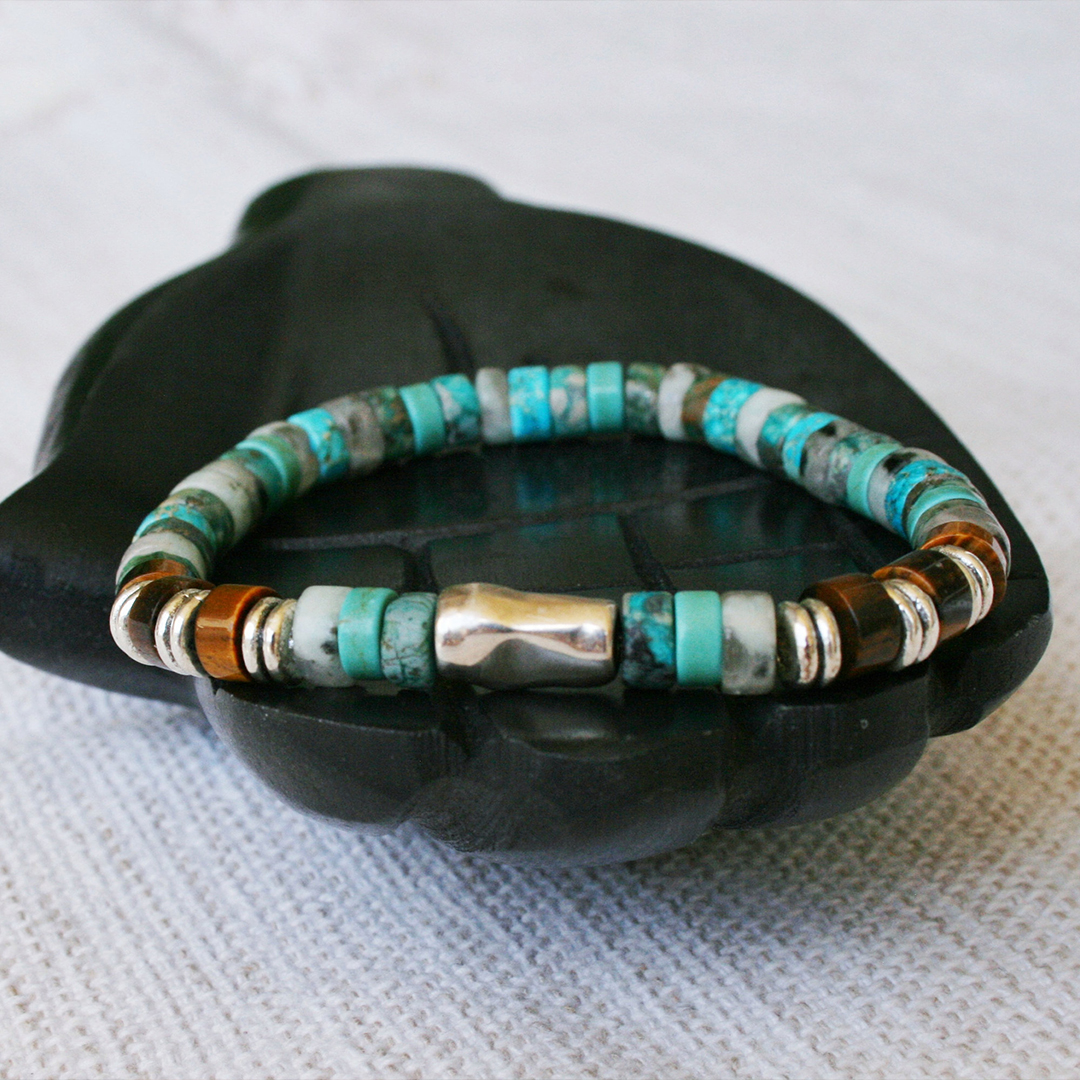 Diabetes Awareness Cool Unique Turquoise Beaded Bracelet