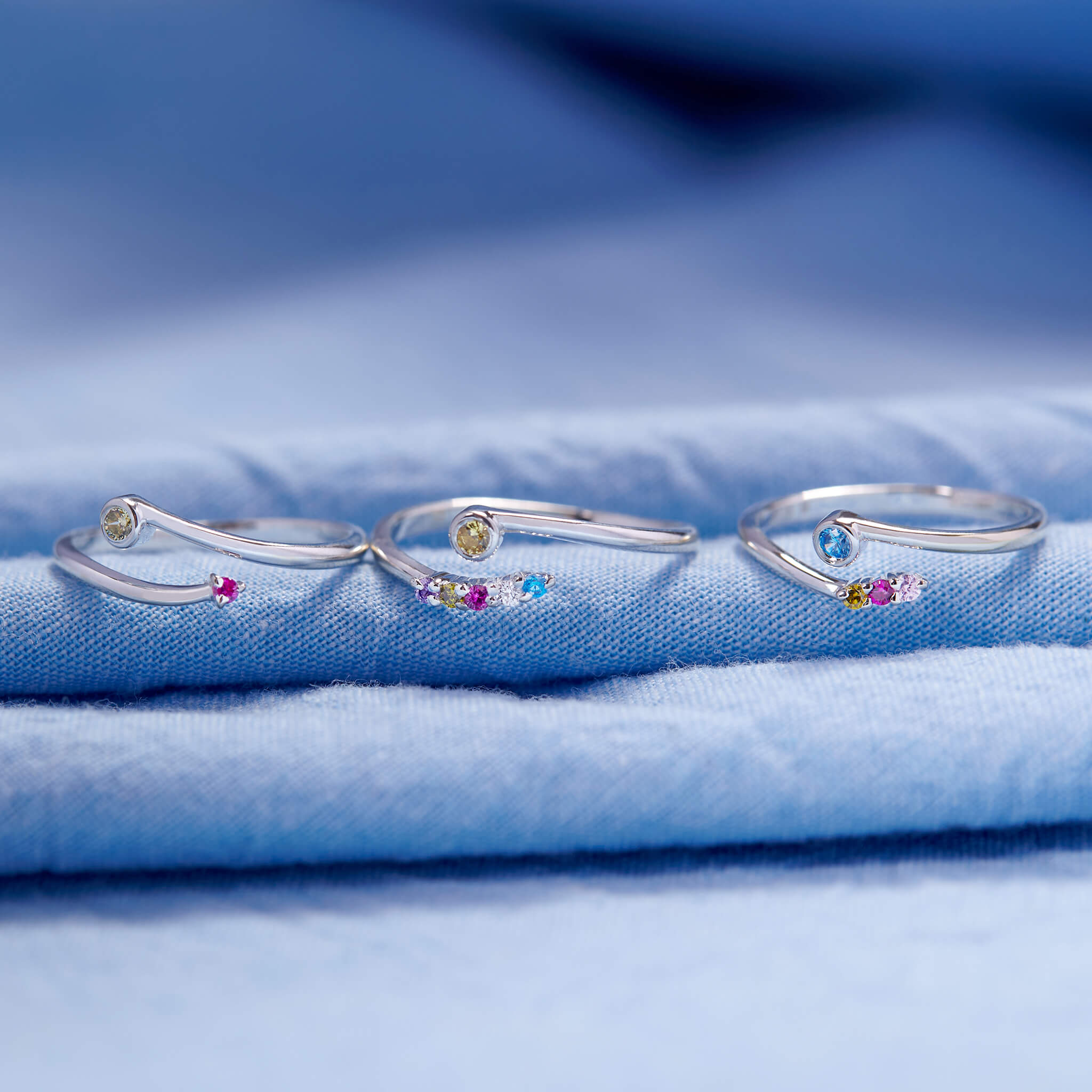 Personalized 2-6 Birthstone You And Your Girl Gang Ring