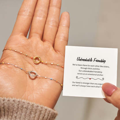 Matching Friendship Three Circles Link Bracelets