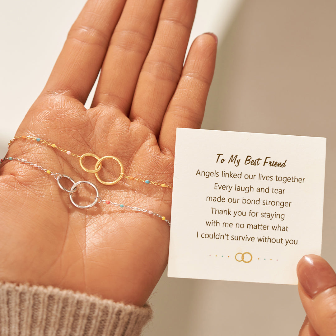 Angels Linked Our Lives Together Double Circles Bracelet