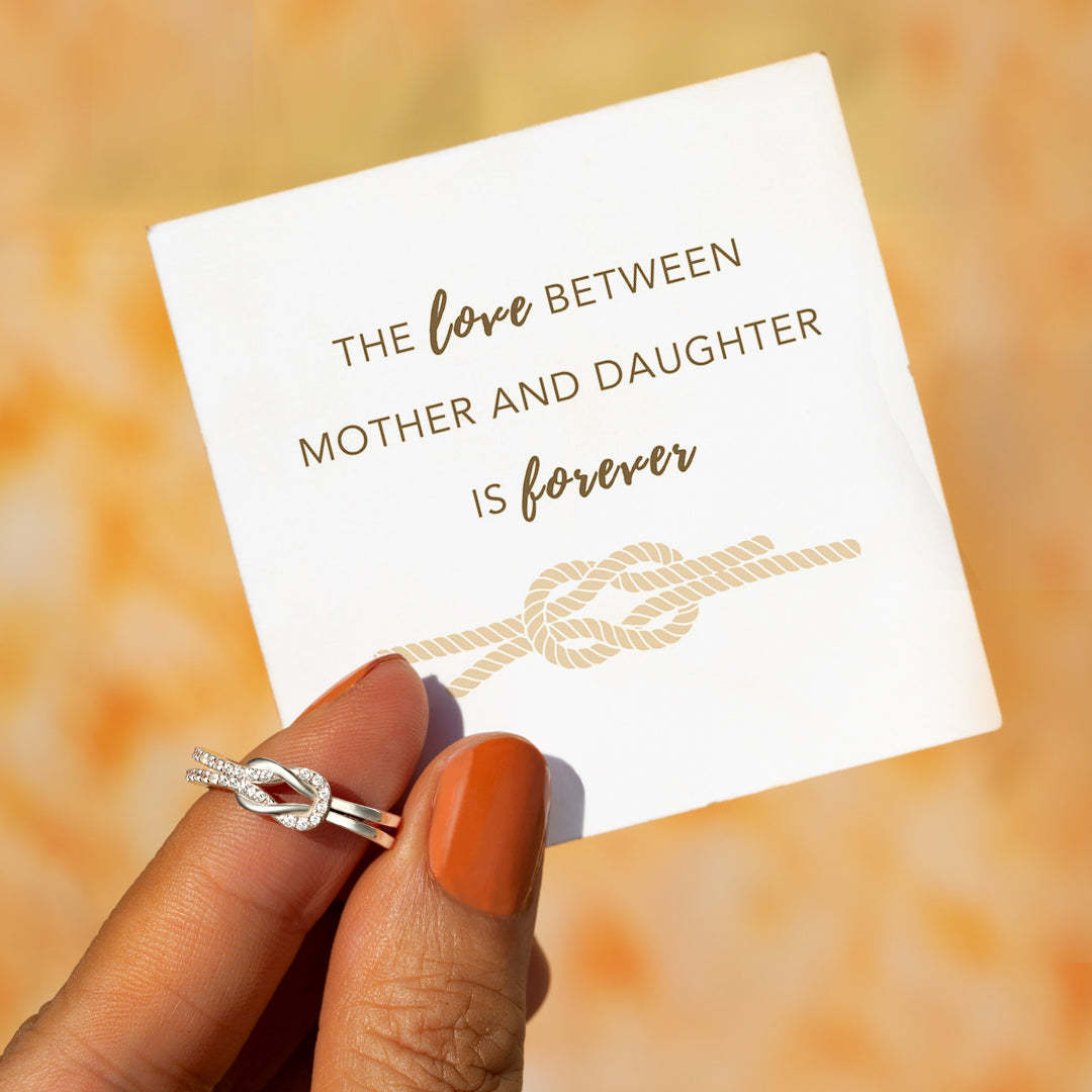 Mother & Daughter Ring - Square Knot Ring
