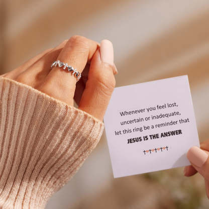 To My Daughter-Cross Heart Ring