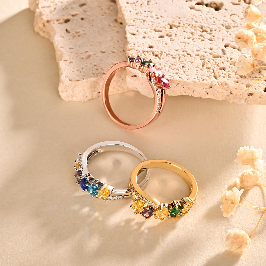 Grandma’s Tear of Joy Mother’s Day Gift Birthstone Ring