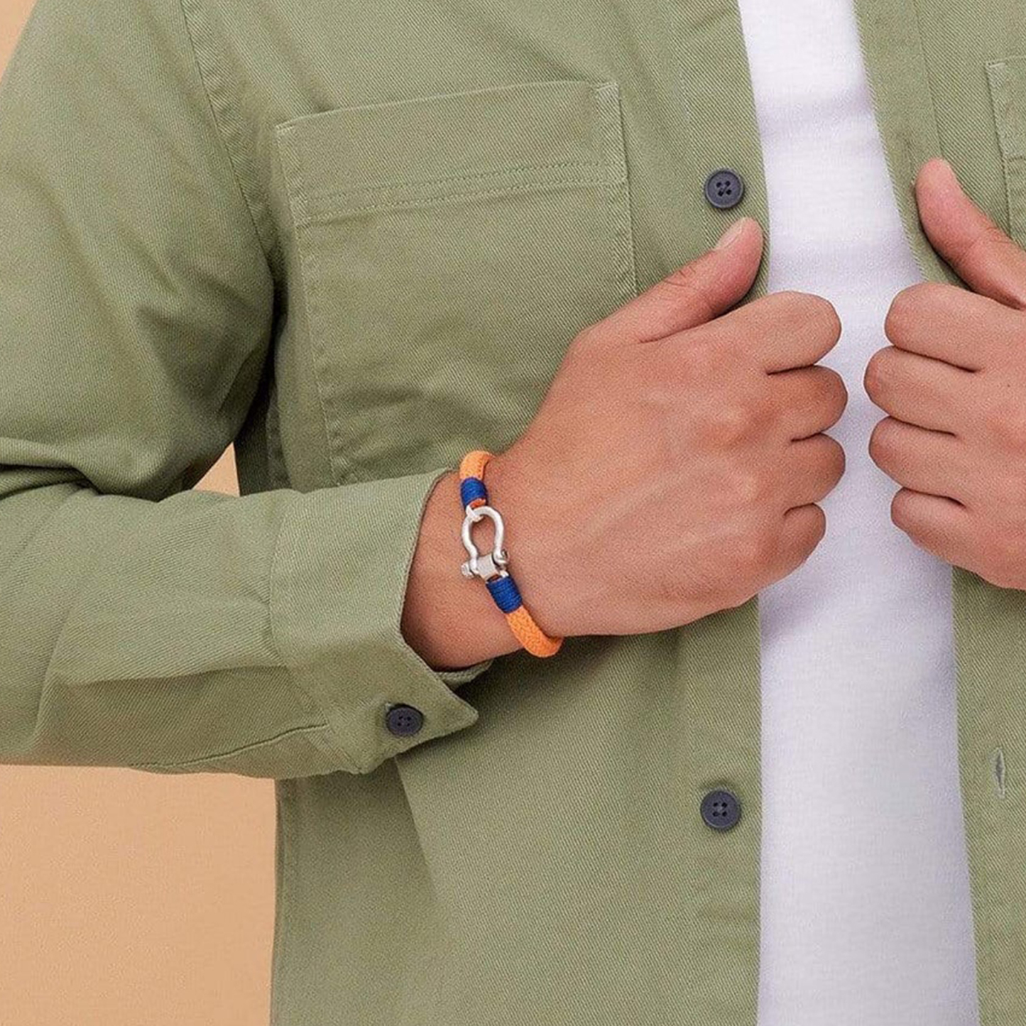 Multiple Sclerosis Awareness Omega Orange Bracelet