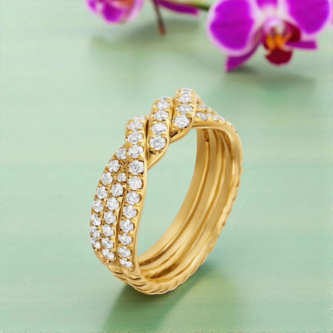 Angel’s Knot Twisted Diamonds Ring