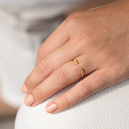 Self Love Reminder Dainty Open Diamond Ring