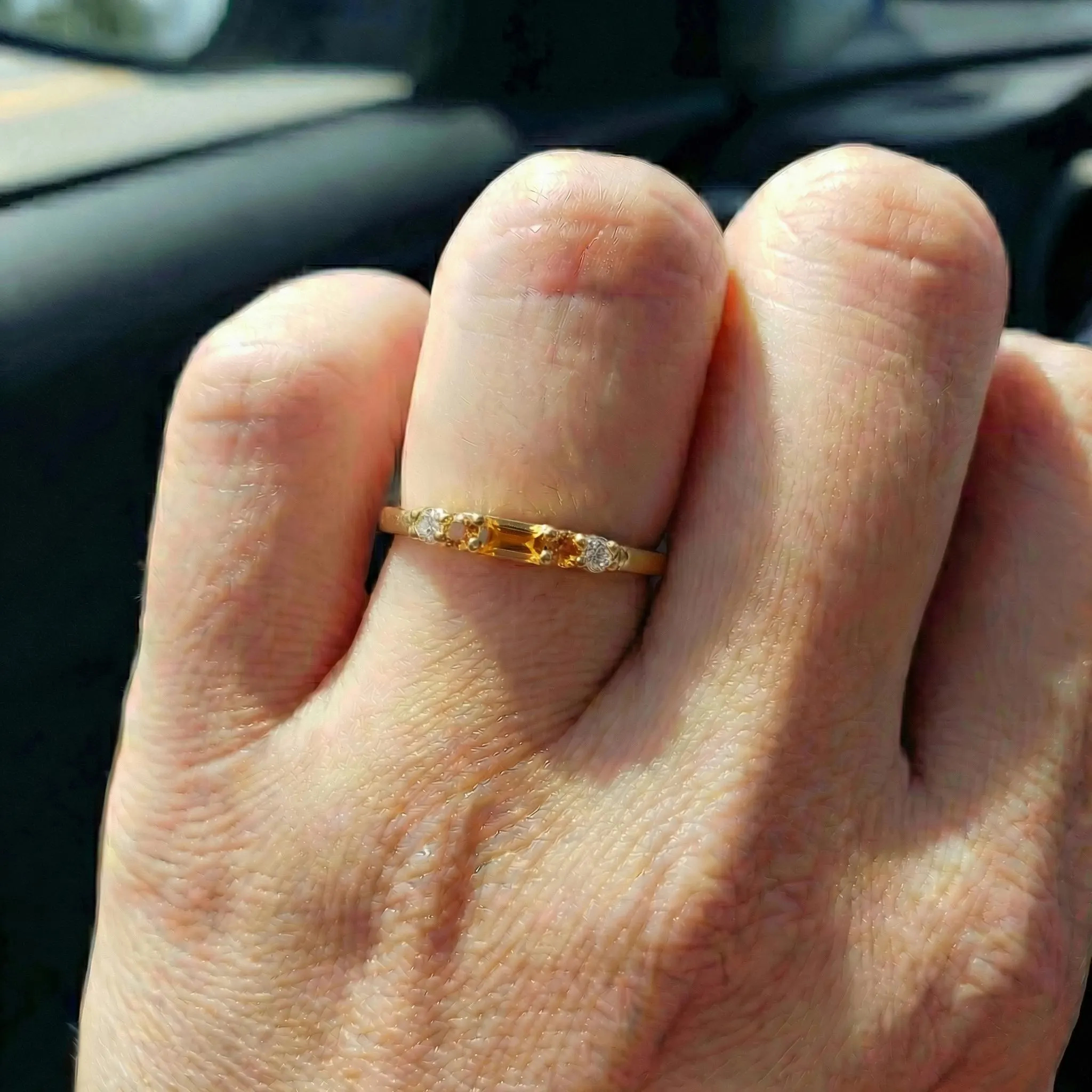 Multiple Sclerosis Awareness Nobody Fights Alone Baguette Orange Ring