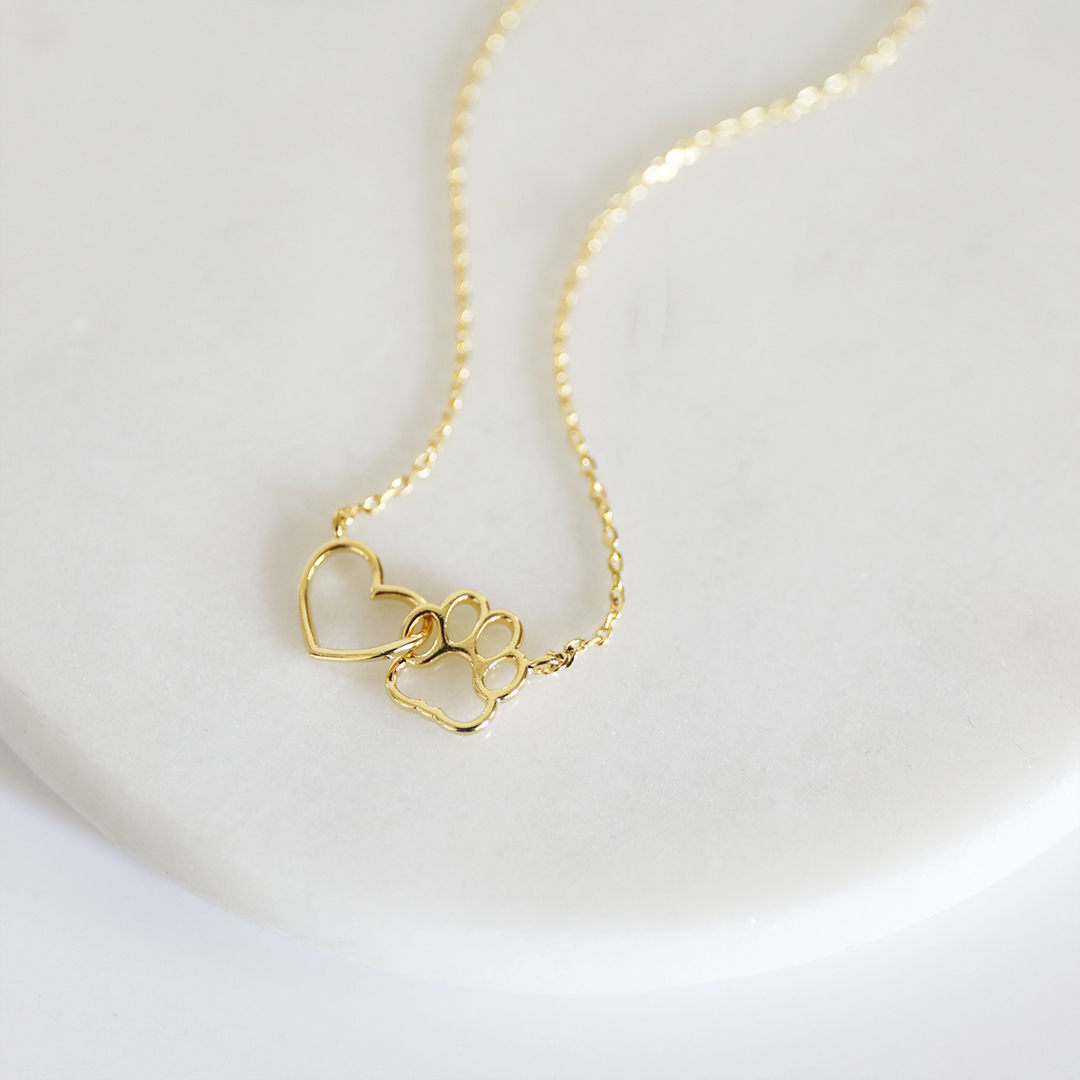 Dog In Heaven Paw Necklace