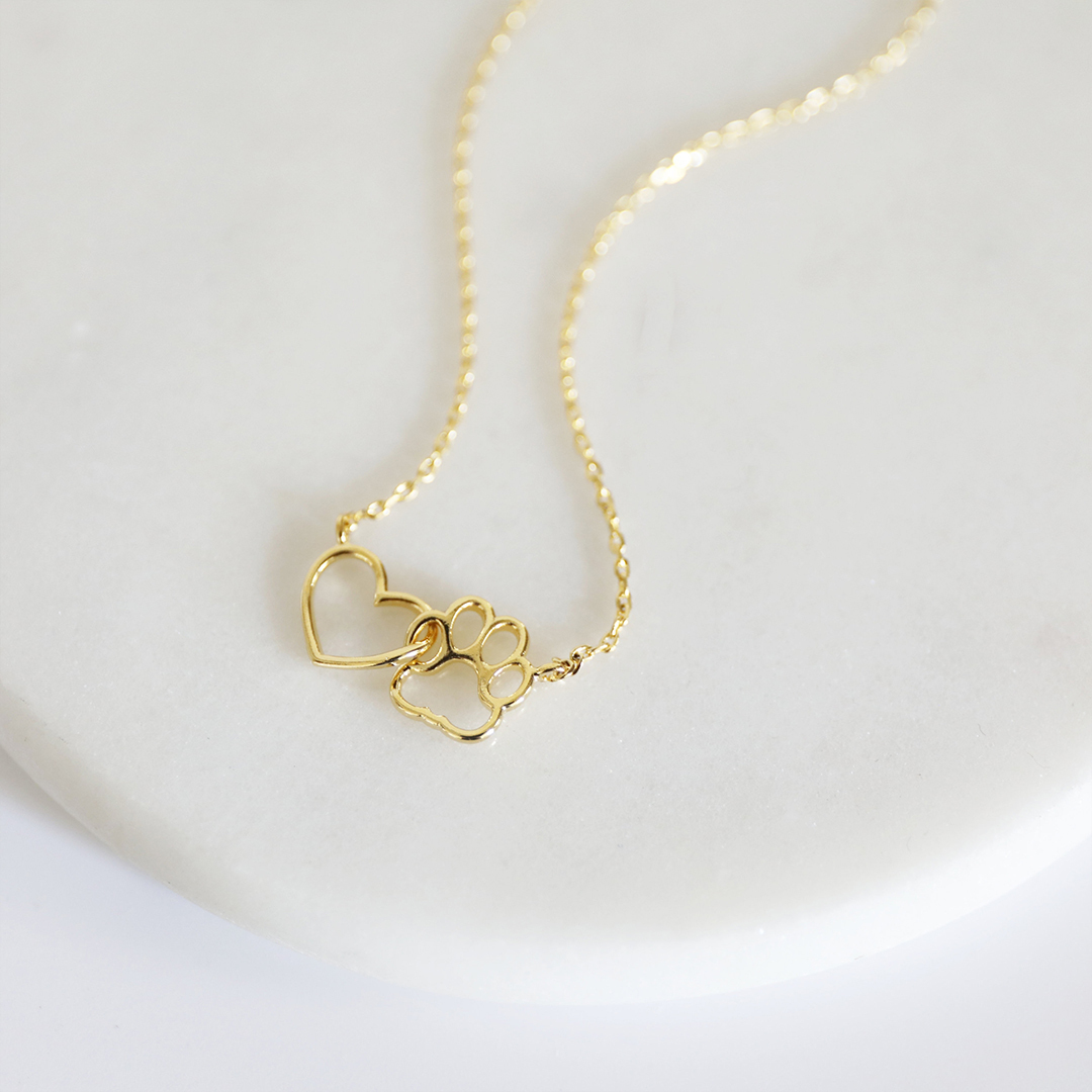 Dog In Heaven Paw Necklace