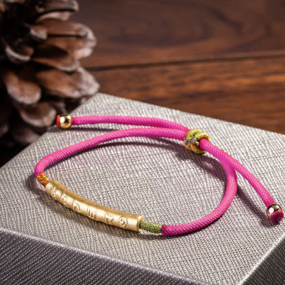 Tibetan Pink String Bracelet for Healing & Hope