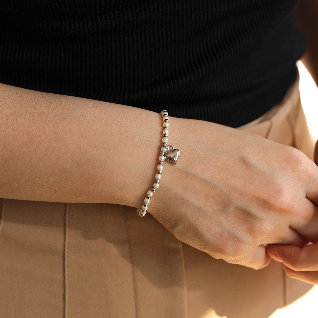 To Me From Me Stretch Beaded Bracelet
