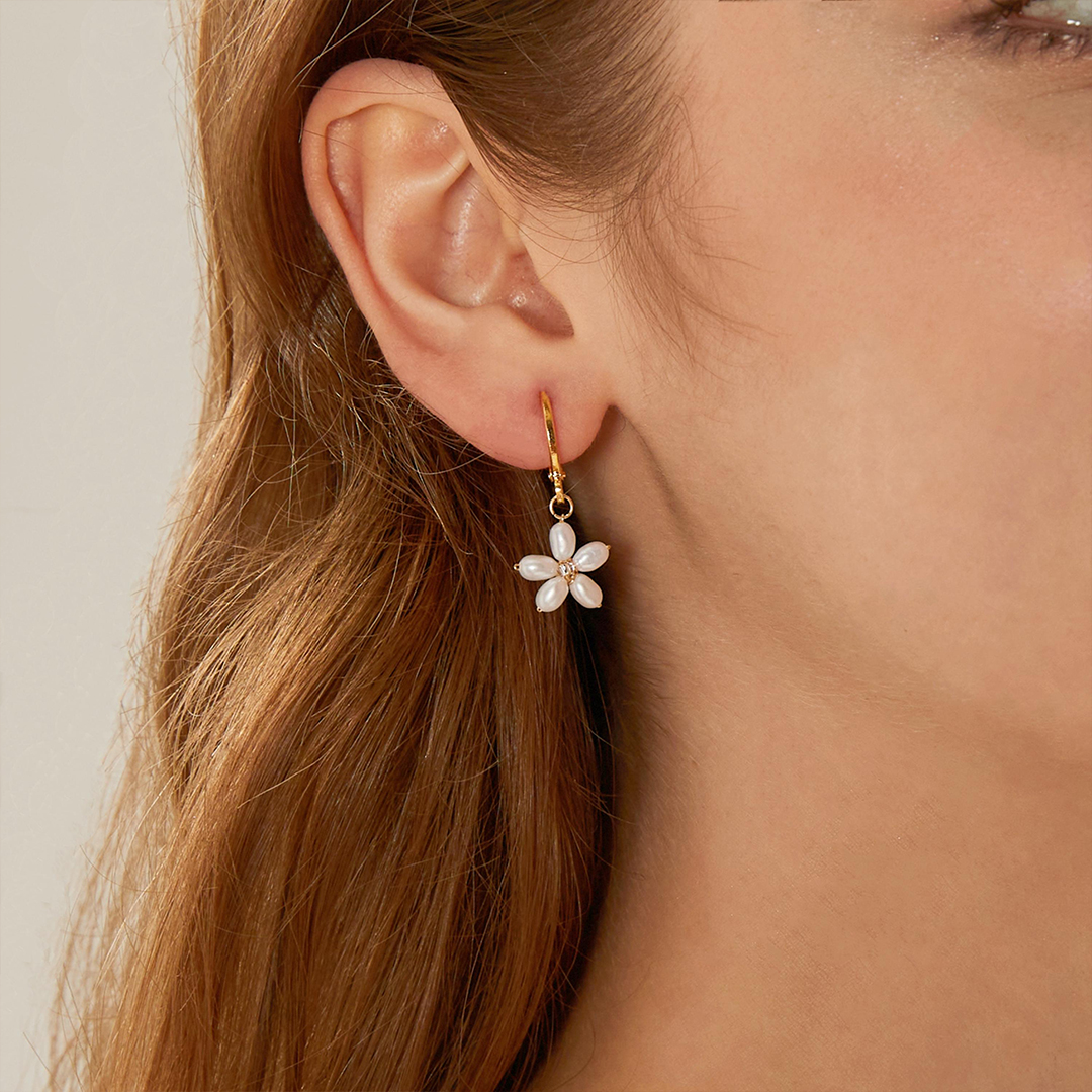 Bridal Freshwater Pearl Drop Earrings