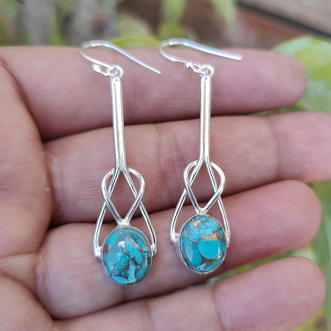 Aquamarine Tear Earrings