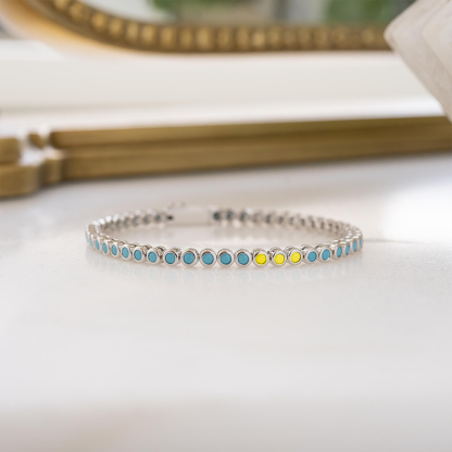 Down Syndrome Awareness Turquoise Gemstone Bracelet