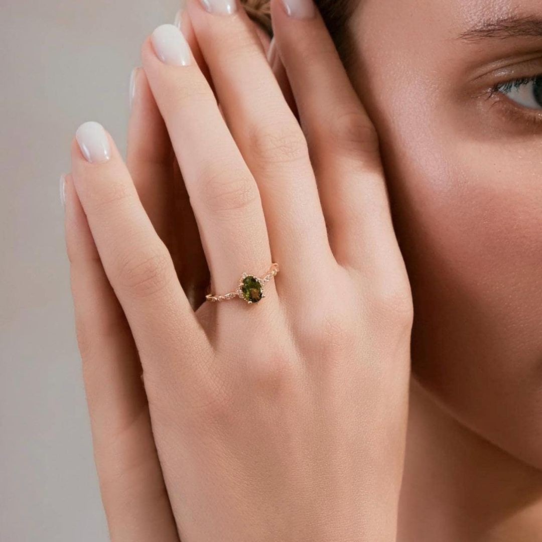 Kidney Disease Awareness Peridot Ring