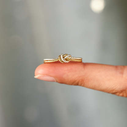 Mother & Daughter Bond Handcrafted Two Strand Knot Ring