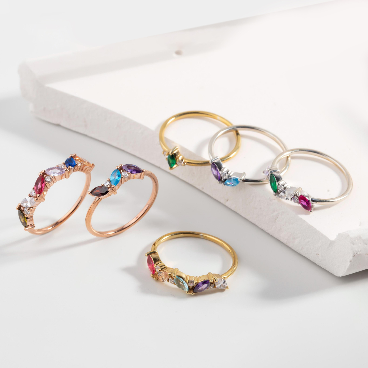 Family Love Personalized Birthstone Ring