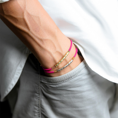 Tibetan Pink String Bracelet for Healing & Hope