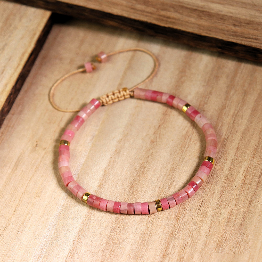 Breast Cancer Awareness Pink Beads Bracelet