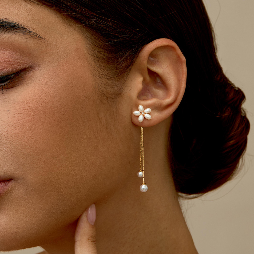 Bridal Freshwater Pearl Drop Earrings