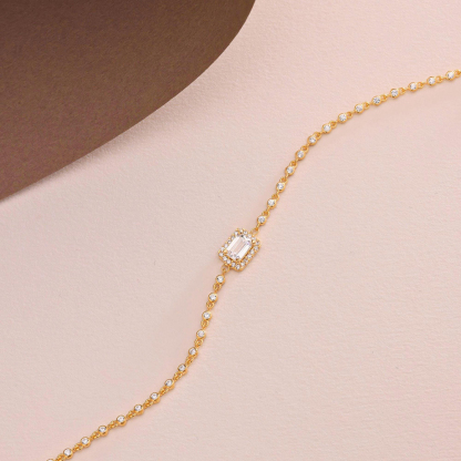 Self Love Cut Chain Baguette Bracelet