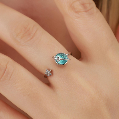 Don't Be Afraid Spinning Star Fidget Adjustable Ring