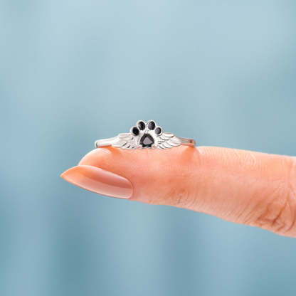 Paw Prints on Your Heart Ring