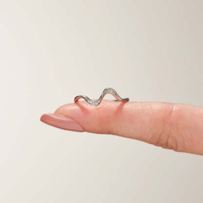 Happiness Comes In Wave Wave Ring