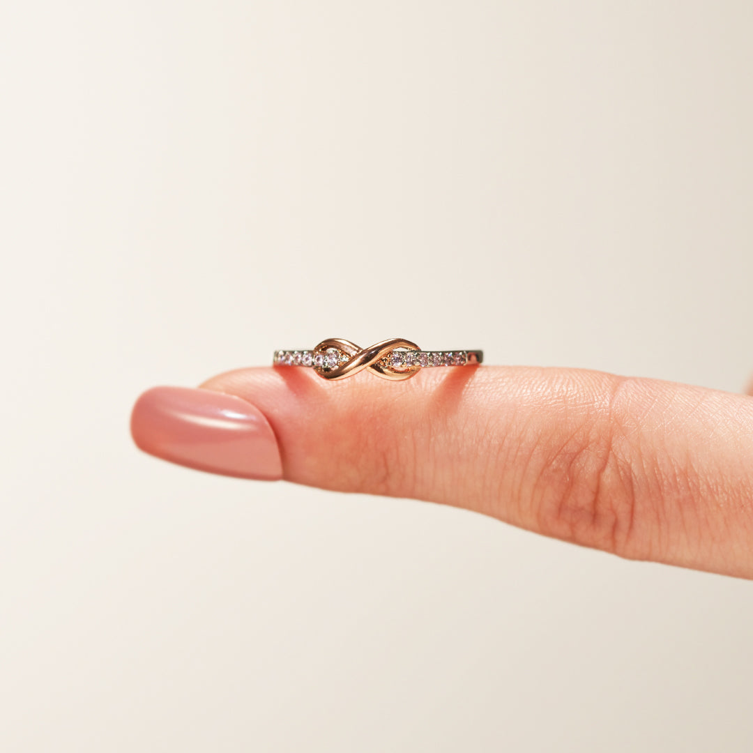 Matching Mother&Daughter Bond Pink Knot Rings