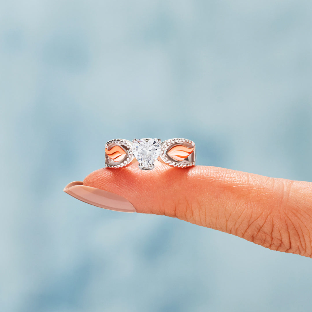 Angels Watch Over Those We Love Wings Circle Ring