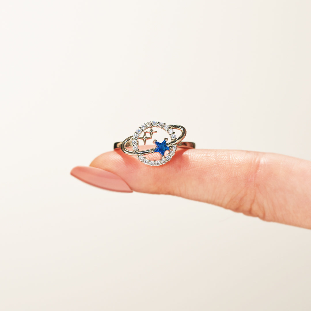Autism Awareness Star Planet & Stars Ring