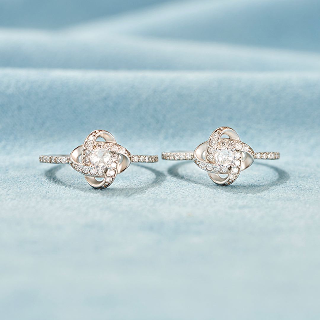 Matching Mother & Daughter Silver Knot Rings