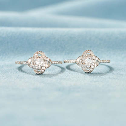 Matching Mother & Daughter Silver Knot Rings