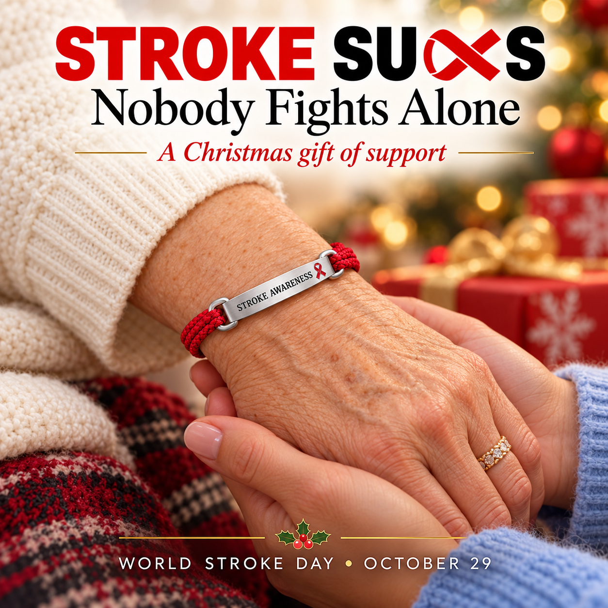 Stand Together Stroke Awareness Red Bracelet