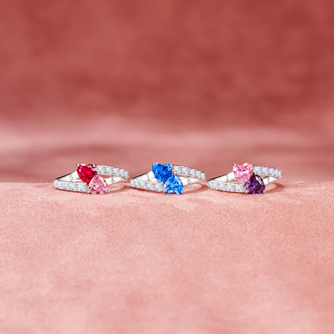  I Had You And You Had Me Birthstone Heart Ring