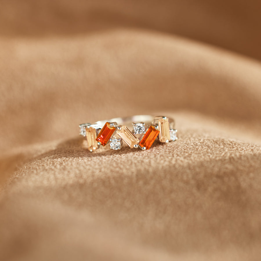 Endometriosis Awareness Orange Broken Ring