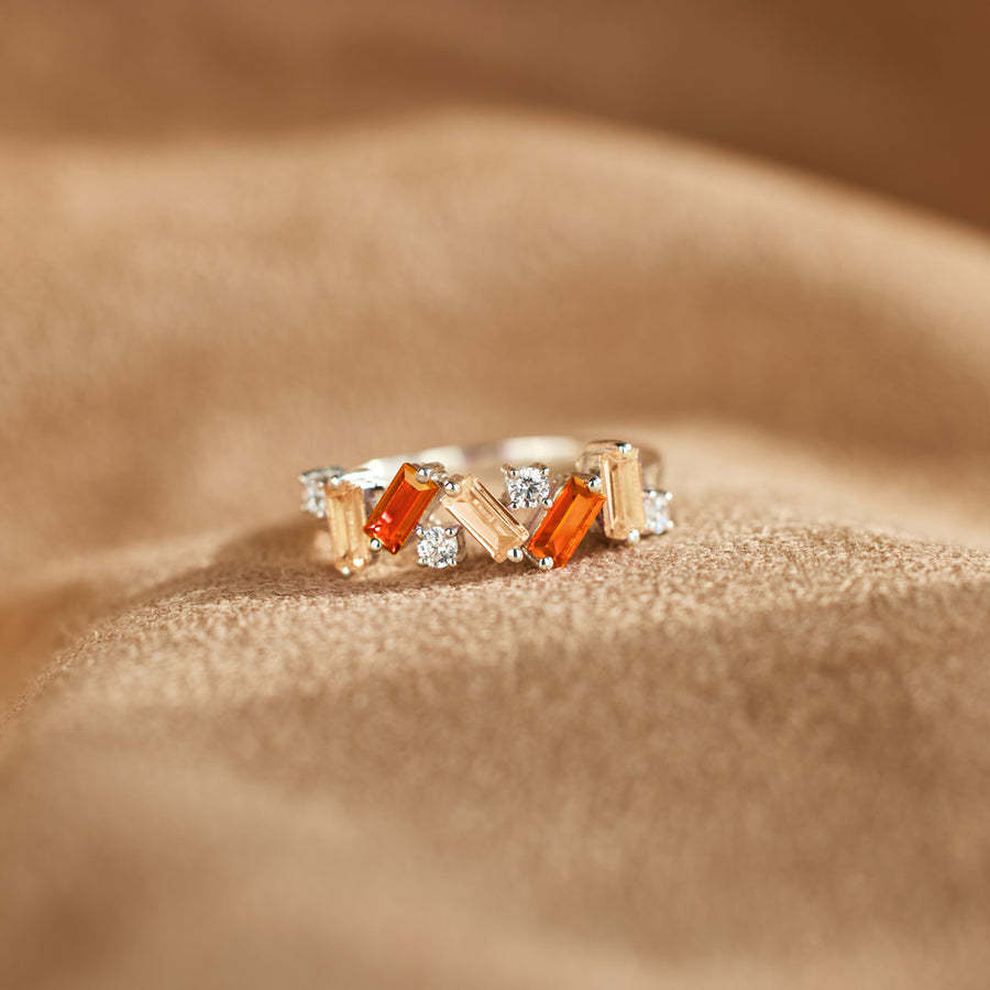 Endometriosis Awareness Orange Broken Ring