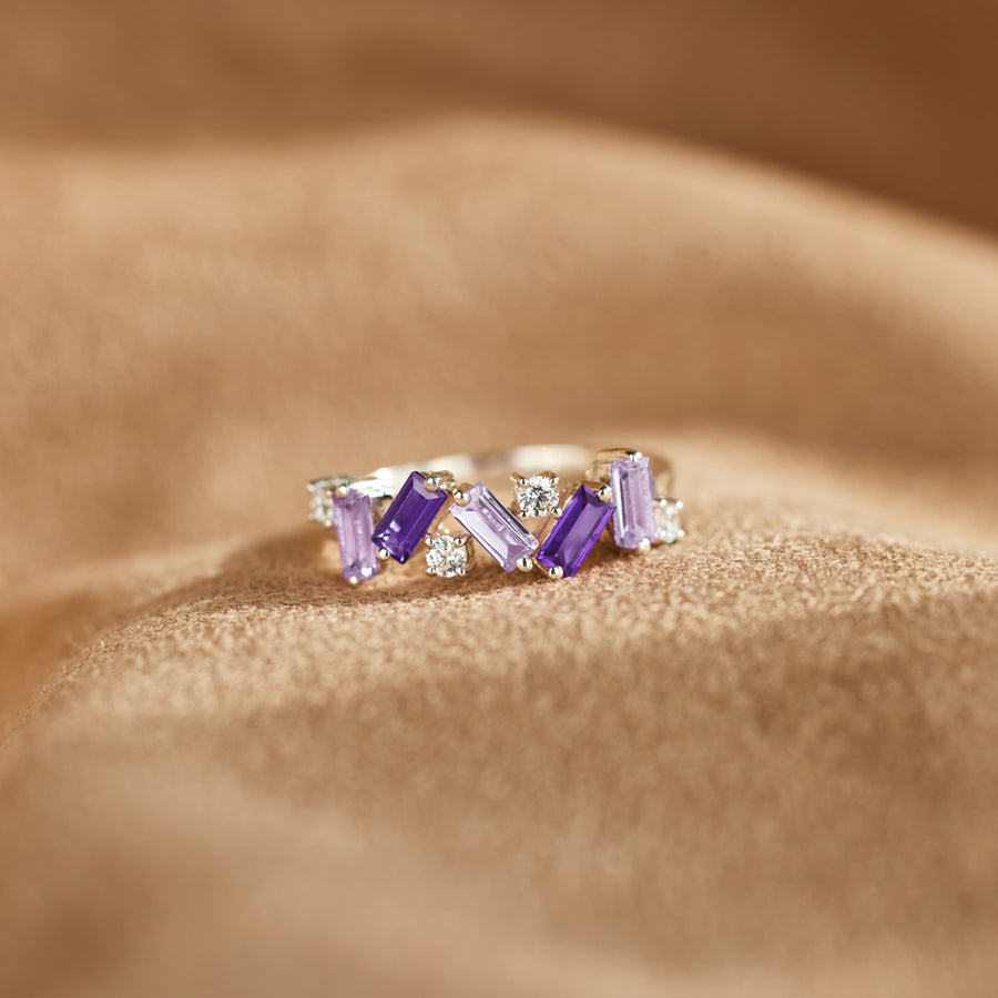 Lupus Awareness Gift Purple Broken Ring