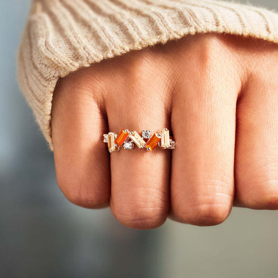 Endometriosis Awareness Orange Broken Ring