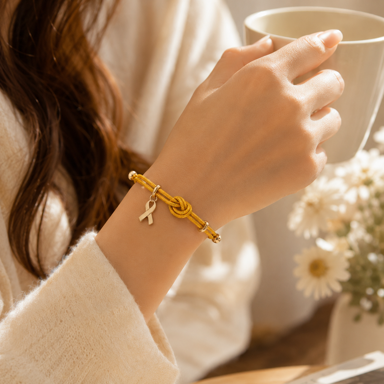 My Child My Hero Childhood Cancer Awareness Yellow Ribbon Bracelet
