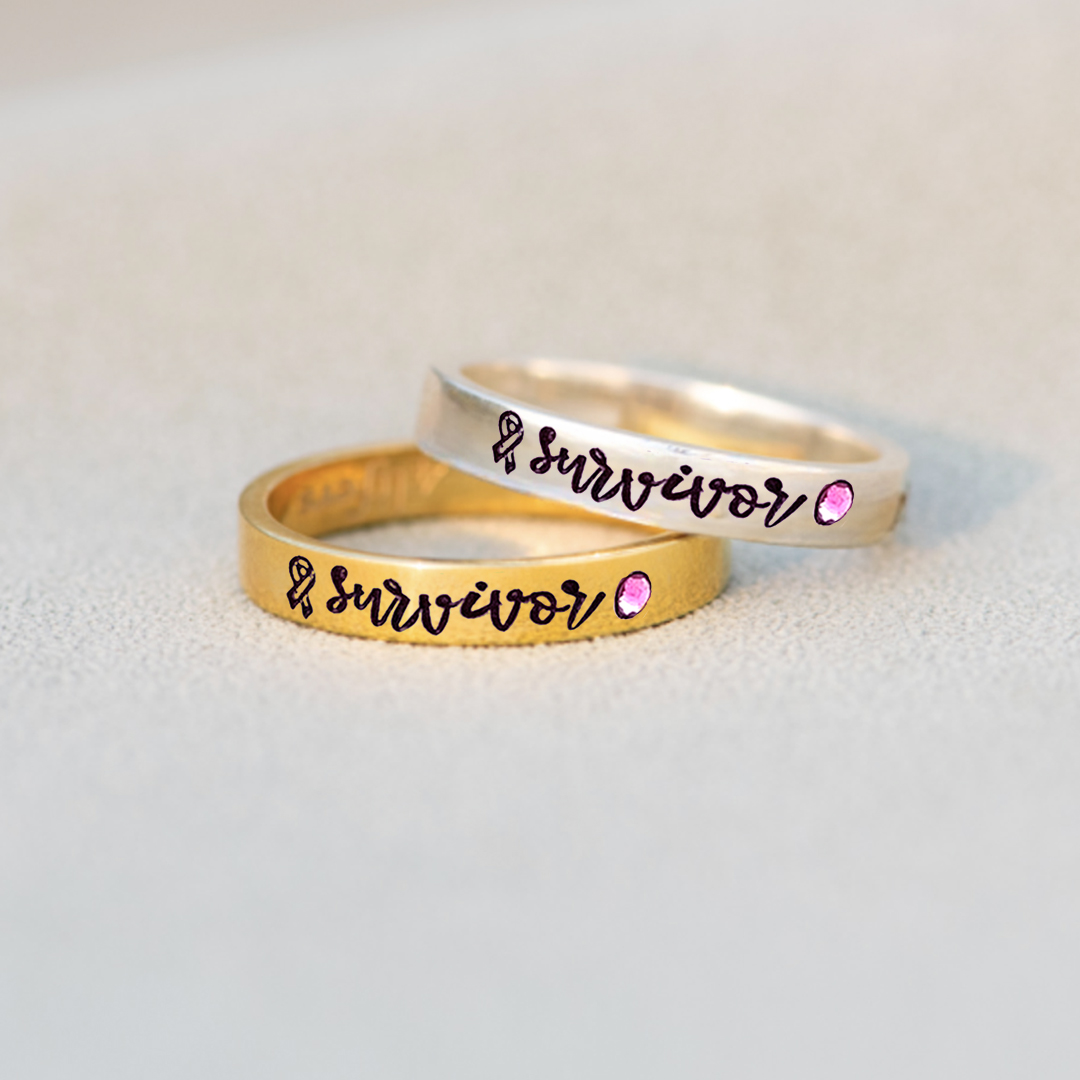 Cancer Survivor Pink Ribbon Ring