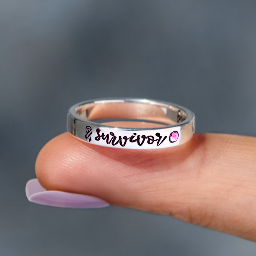 Cancer Survivor Pink Ribbon Ring