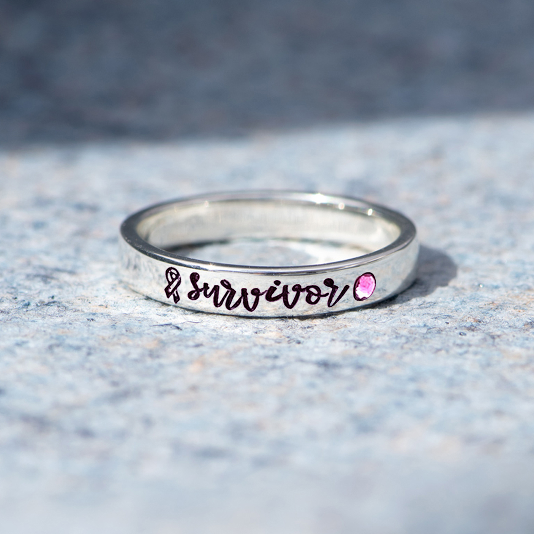 Cancer Survivor Pink Ribbon Ring