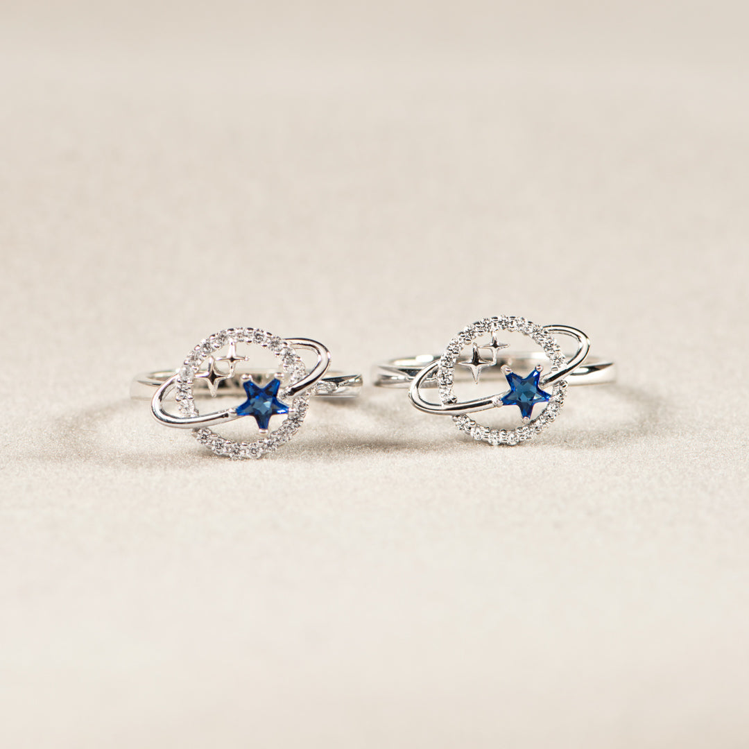 Autism Awareness Star Planet & Stars Ring