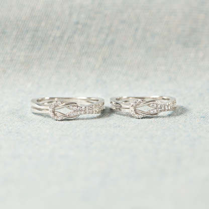 Matching Mother&Daughter Bond Special Sliver Knot Rings