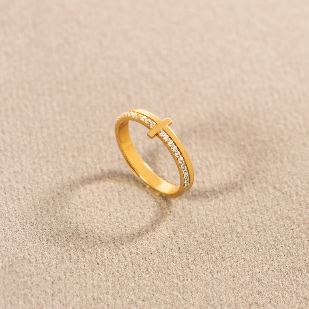 Eternal Love For Daughter Cross Ring